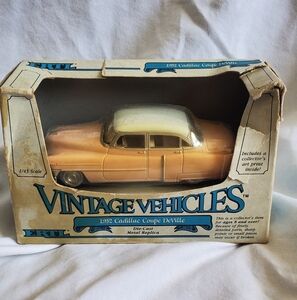 ERTL Vtg 1986 Vintage Vehicles 1952 Cadillac Coupe DeVille Die-Cast Metal Model